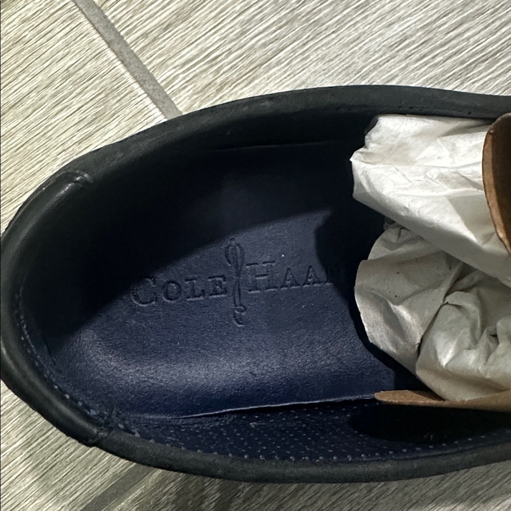 Cole Haan Black nubuck Slip-On Loafers air Mitchell Venetian. Nib 8 - Picture 3 of 8